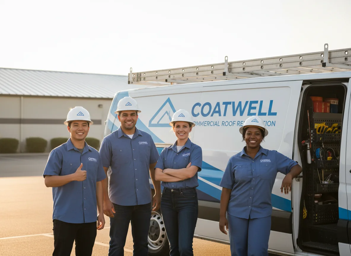 Commercial roof coating company in Fenton, IA
