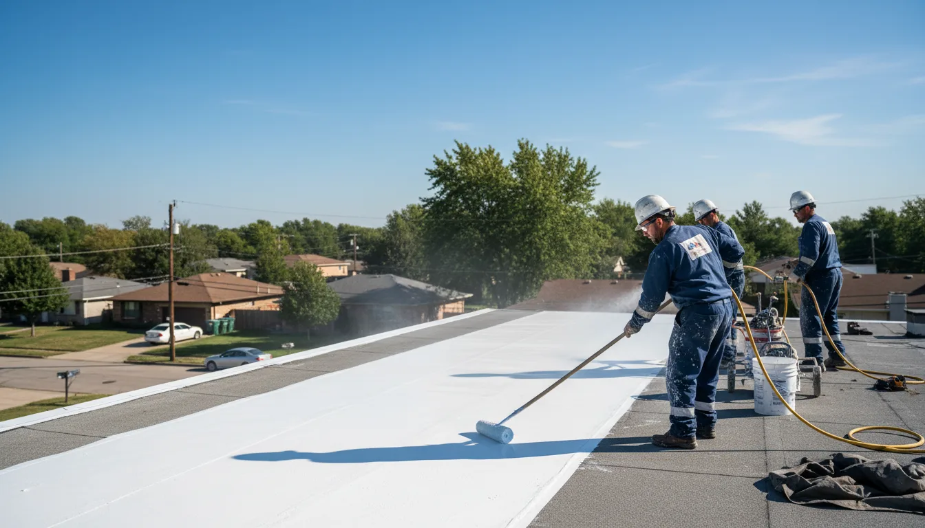 Commercial roof coating in Fenton, IA near me